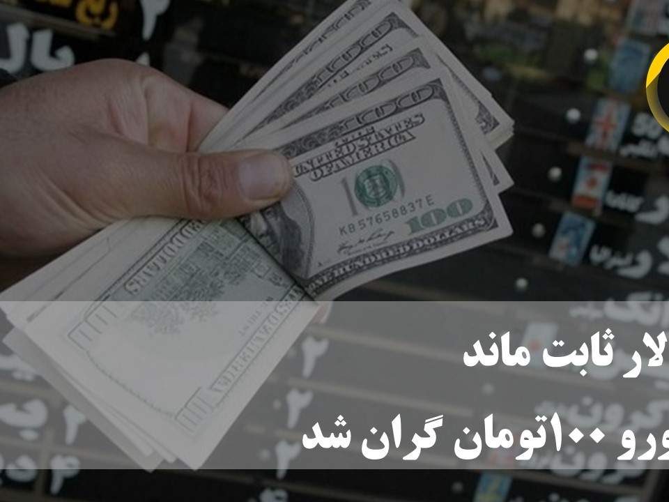 دلار ثابت ماند/ یورو ۱۰۰تومان گران شد