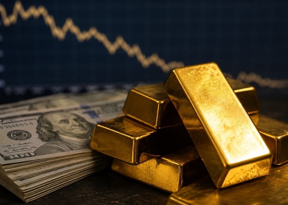 سقوط قیمت طلا به زیر ۴,۰۰۰ دلار در پی تقویت دلار آمریکا